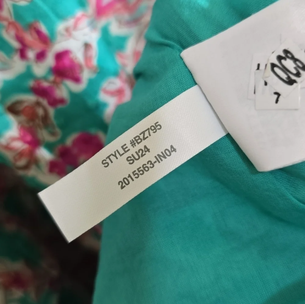 J. Crew Green Floral Swiss Dot Ruffle Tiered Midi Dress Cotton 00 - Picture 9 of 10